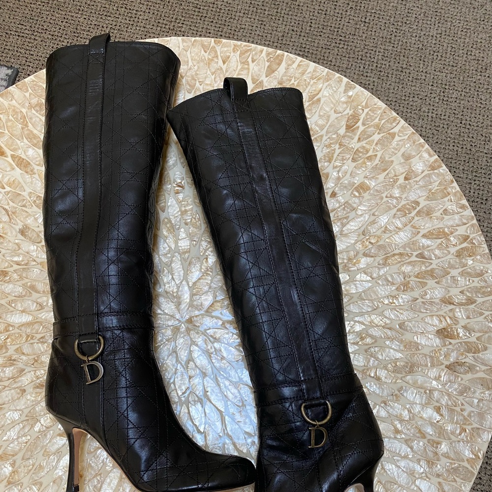 Christian Dior Cannage Over the Knee Boot